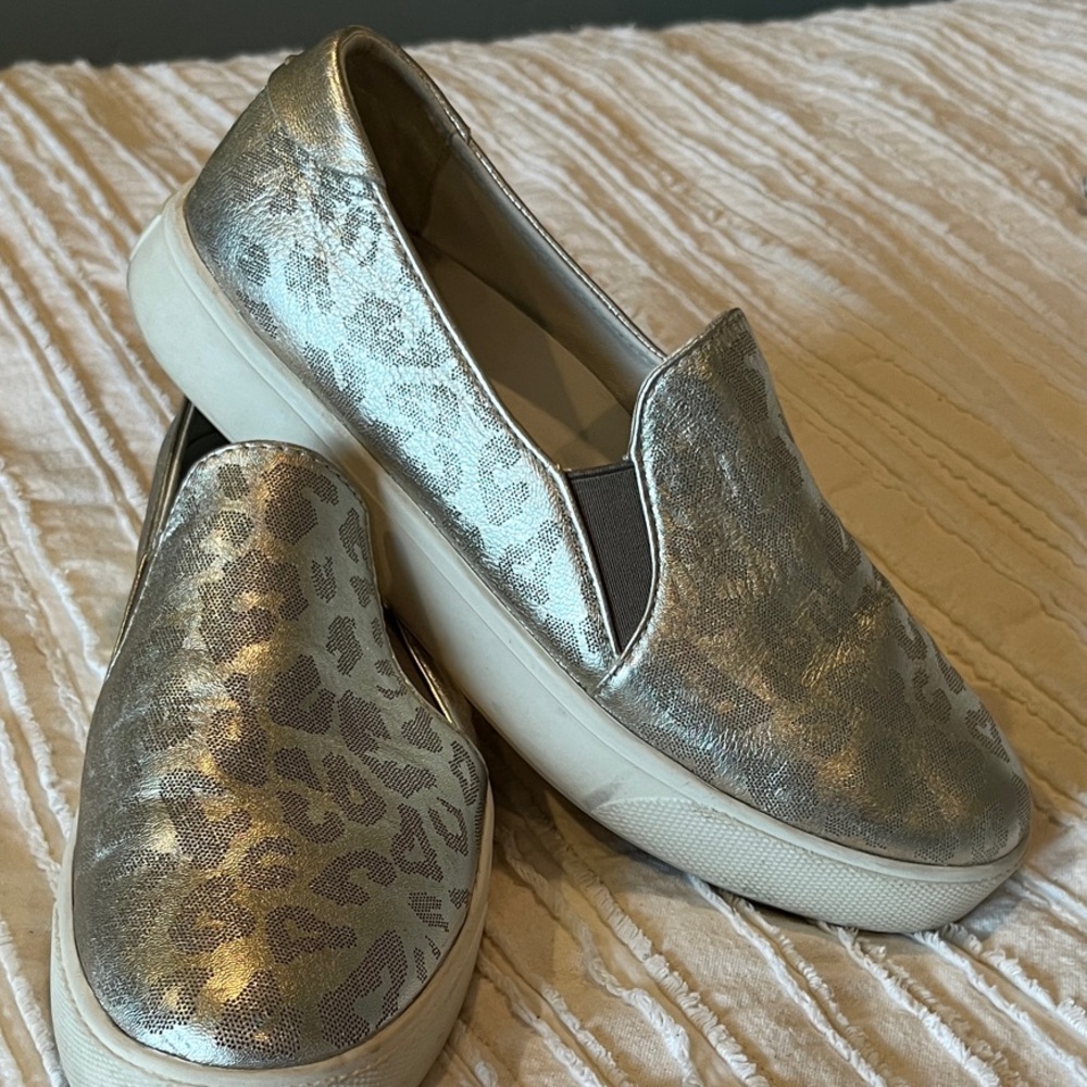 Cole Haan Gold Animal Print Slip-On Sneakers